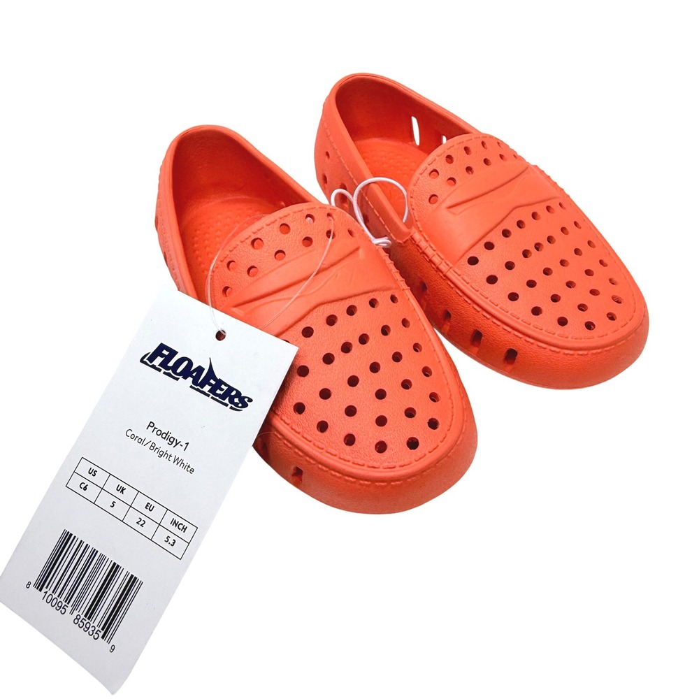 Floafers Prodigy-1 Kids C6 Coral Bright White Water Shoes Loafers Slip On